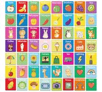 BEUNITONE 55 Pcs Vocabulary Learning Felt Board, Early Object Recognition Storyboard with Everyday Items Interactive Fuzzy Felt Cards for Speech Therapy & Language Development