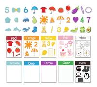 BEUNITONE 63 Pcs Colour Sorting Felt Story Board, Montessori-Inspired Sensory & Calm Down Activity Board | Fuzzy Felt Play Kit for Home Learning & Travel Play