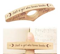 BEUNITONE Book Page Holder, Just One More Page - Books Accessories for for Reading Lovers, Star and Moon Pattern Bookmarks, Handmade Books Opener Holder Thumb for Book Lovers, Gifts for Teacher