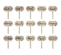 BEUNITONE Funny Wooden Plant Markers T Type Herb Stake Wooden Plants Markers T Type Plants Stake Garden Plants Labels for Indoor Outdoor Flowerpot Herbs