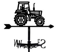 BEUNITONE Metal Farm Tractor Weather Vane, Outdoor Garden Wind Direction Indicator with Anti-Rust Finish for Roof, Shed, Yard and Patio Decor