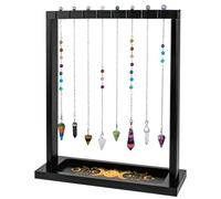 BEUNITONE Moon Design Display Stand, Wooden Crystal & Jewelry Holder Organiser for Necklaces Stones, Divination Tools and Witchcraft Supplies for Home Decor, Market Stall and Craft Fair Showcase