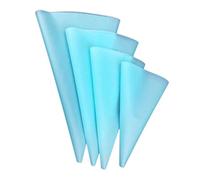Beunyow 4 Sizes Reusable Silicone Icing Piping Bags Cake Decoration Bags Spray Bags Pastry Decorations Bags for Cookie Cupcake Dessert Decoration (10"12"14"16",Blue)