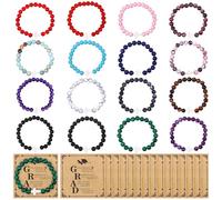 Beupy 16 Sets Religious Graduation Cross Bracelets Christian Bible Verse Graduation Gifts Inspirational Faith Beaded Bracelets Class of 2026 Gifts for College High School Women Men