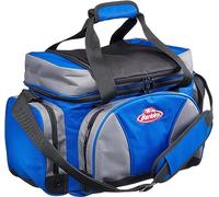 BEUQU|#Berkley System Bag With 4 Tackle Boxes & Top Cooler Compartment - Grey/Blue, Large