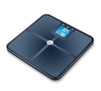Beurer BF950 Body Analysis Bathroom Scale with App - Black | Detailed full body analysis including BMI calculation | 8 user profiles with 30 memory spaces each | LED target indicator | App compatible