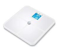 Beurer BF950 Body Analysis Bathroom Scale with App - White | Detailed full body analysis including BMI calculation | 8 user profiles with 30 memory spaces each | LED target indicator | App compatible
