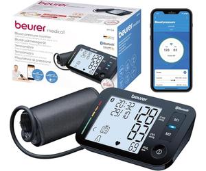 Beurer BM54 Smart Automatic Blood Pressure Monitor for Home Use, Blood Pressure Machine with Arrhythmia Detection & Colour-Coded Risk Indicator, XL Upper-Arm Cuff & with free Smartphone App