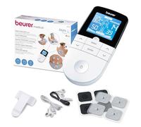 Beurer EM49 PainFree Digital TENS and EMS Machine | Drug-free natural pain relief | 3-in-1 pain relief, rehabilitation and massage | 70 training programmes | 2 channels | 4 self-adhesive electrodes