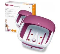 Beurer FB 30 Foldable Foot Spa with water heating function, vibration and bubble massage, massage-supporting footbed, infrared light dots, integrated pedicure station