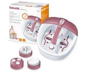 Beurer FB 35 foot spa bath with vibration & bubble massage, incl. 3 interchangeable pedicure attachments, water temperature control, infrared light points & option for aromatherapy, up to shoe size 44