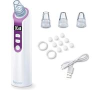 Beurer FC41 Power Deep Pore Cleanser - Pore Vacuum with 5 Intensity Levels and 3 Attachments for Deep Cleaning, Suitable for All Skin Types