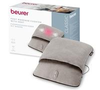 Beurer FM 28 Foot Massage Apparatus, 2-in-1 Electric Foot Warmer Massage Device with Vibrating Massage, 3 Programs, Soft Corduroy, Foot Massage, Compact, with USB-C Cable, Grey