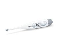 Beurer FT9 Digital and Body Thermometer, Water Resistant, LCD display with measurement range +/- .1 ºC, acoustic signal, without Glass, Color White