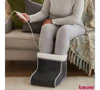 Beurer Fw20 Cosy Electric Foot Warmer (Grey) 3 Heat Settings, Auto Shut-Off, Washable Teddy Fleece Lining, Rapid Heating Comfort