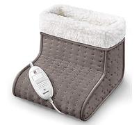 Beurer FW20UK Cosy Foot Warmer - Taupe | Electric foot warmer for cold feet | 3 temperature settings | Cosy teddy fleece lining | Soft and breathable | Suitable up to shoe size 12.5 | Washable lining