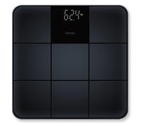 Beurer GS 235 glass scale, digital bathroom scale with Magic display, personal scale with non-slip surface in matt tile look, automatic