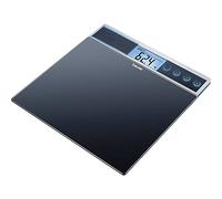 Beurer GS39 Talking Bathroom Scale | Glass bathroom scale XXL standing platform | Reads your weight aloud in your choice of language | 150kg loading capacity | Holds your last 4 readings