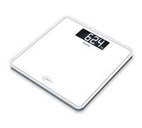 Beurer GS400 Signature Line Glass Bathroom Scale - White | Larger standing area | Made from safety glass for a robust and stylish finish | XL digital display | 200kg weight capacity