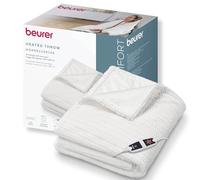 Beurer Helsinki Electric Blanket, Cuddly Thermal Blanket Made of Luxury Outer Material with 6 Temperature Settings, Electric Blanket with Automatic Shut-Off and Safety System, Machine Washable at 30°C
