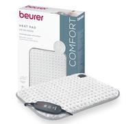 Beurer HK 43 Electric Heating Pad, Extra Soft Thermal Cushion with Automatic Shut-Off and 3 Temperature Levels, with Quick Heating, Machine Washable up to 30 °C, White