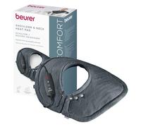 Beurer HK 66 Cosy Electric Shoulder and Neck Pad, Anatomically Shaped Electric Pad with Magnetic Closure, 3 Temperature Levels with Automatic Shut Off Mechanism, Washable