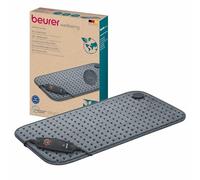 Beurer HK123 Green Planet Heating Pad, Made in Europe, Top and Bottom Made from 100% Recycled Material, Cuddly Soft, 60 x 30 cm, 6 Temperature Levels and Automatic Shut-Off, Machine Washable, Grey