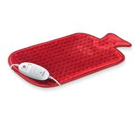 Beurer HK44UK Heat Pad | Soft and cosy electric heat pad | Rapid warm-up function | 3 electronically regulated temperature settings | Machine-washable | The NEW-AGE hot water bottle, 50 x 30 cm, Red