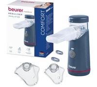 Beurer IH 49 Nebuliser, portable inhalation device for children and adults, for colds, asthma and other respiratory diseases, rechargeable battery, especially quiet, with storage bag