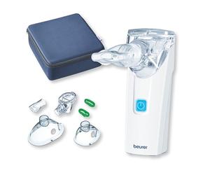 Beurer IH 55 Nebulizer with vibrating membrane technology, portable and quiet, self-cleaning function, inhaler for the treatment of respiratory tract diseases