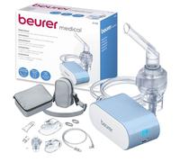 Beurer IH60UK Portable Nebuliser - Relief from colds, asthma, and respiratory problems - Quiet inhaler using compressed-air technology - Suitable for adults and children - With practical storage bag