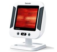 Beurer IL60 Infrared Heat Lamp, Soothing Heat for Colds and Muscle Tension, Infrared Light Therapy with 300 Watts and Timer, Glass Ceramic Panel with UV Blocker, Medical Device