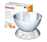 Beurer KS54 Modern Digital Kitchen Scale | Stainless Steel Design | with 1.5l Weighing Bowl | Tare Weighing Function | Temperature Function | Timer Function | 5kg Weight Capacity, 708.40