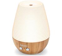 Beurer LA40 Aroma Diffuser, Fragrance diffuser with ultrasonic atomisation, With wellness light and colour change, Made of real bamboo and porcelain