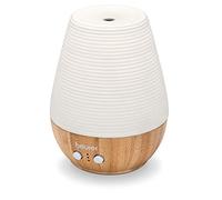 Beurer LA40 Aroma Diffuser, Fragrance diffuser with ultrasonic atomisation, With wellness light and colour change, Made of real bamboo and porcelain