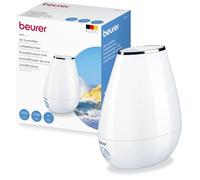 Beurer LB37 2-in-1 Essential Oil Diffuser & Air Humidifier | Aromatherapy and ultrasonic air vaporiser | with Night-Mode and auto Shut-Off - Quiet and Energy-Saving | Incl.15 Aroma Pads | White 68114