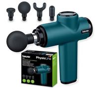 Beurer MG99 Compact Massage Gun, Mini Deep Tissue Massager with 4 Attachments, Powerful Trigger Point Massage to Relieve Tension, Handheld Massager with 5 Intensity Levels, Rechargeable Battery