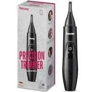 Beurer MN2X Precision Trimmer for Trimming and Shaping Eye, Nose and Ear Hair, 3 Premium Stainless Steel Attachments, Waterproof, Battery Operated