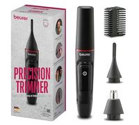 Beurer MN3X Precision Trimmer, Battery-Operated Hair Clipper, 3 attachments, Trimmer for Shaping and Trimming Nose, Ear & Eyebrow Hair, Waterproof