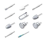 Beurer MP 100/ MP 200 Replacement Kit for MP 100 and MP 200 Manicure Tools, 10 Nail Drill Bits Made of Sapphire, Ceramic and Felt, 30 Disposable Sandpaper Attachments with Protective Cap for Nail Dust