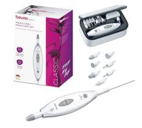 Beurer MP 41 Electric Manicure and Pedicure Set, 7 Nail Care Combs, Bright LED Light