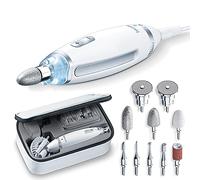 Beurer MP62 Home Manicure and Pedicure Set, Electric Nail File, 10 High-Quality Attachments, For Natural, Acrylic and Gel Nails, Precision Light, Fast Rotation (2000-5400rpm), UK Plug and Storage Bag