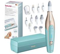 Beurer MP84UK Rechargeable Manicure and Pedicure Set Cordless Electric Nail File with 10 Attachments and Powerful Battery Nail Drill with Practical Charging and Storage case for at-Home use