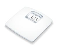 Beurer PS25 Luxury White Acrylic Bathroom Scales with XXL Backlit LCD Display