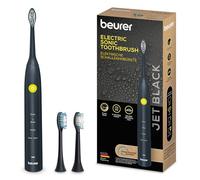 Beurer SC 30 Sonic Toothbrush Jet Black, Electric Toothbrush with 4 Cleaning Modes, 80,000 Vibrations, with Acoustic Quadrant Timer & LED Display, Includes 2 Replacement Brushes, 100% Recycled Housing