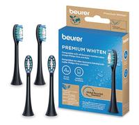 Beurer SC PremiumWhiten brush head for electric toothbrush, medium hardness | 4 replacement brushes for SC 11, SC 30, SC 50 & Philips Sonicare sonic toothbrushes, centrally raised indicator bristles