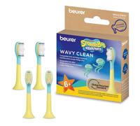 Beurer SC Wavy Soft Toothbrush Heads for Electric Toothbrush Children | Extra soft bristles, replacement toothbrushes for SC 11 & Philips Sonicare electric toothbrush, with stickers, from 6 years