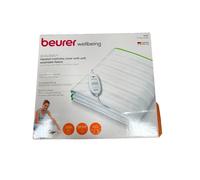 Beurer TS15 Ecologic+ Heated Underblanket | Single electric blanket with elastic straps for a non-slip fit it to your mattress | Easy-to-use | Machine washable | Soft and breathable | Size 152x72cm