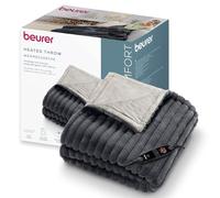 Beurer Stockholm Electric Blanket, Cuddly Thermal Blanket Made of Luxury Outer Material with 6 Temperature Levels, Electric Blanket with Automatic Shut-Off and Safety System, Machine Washable at 30 °C