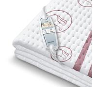 Beurer UB 90 comfort heating underbed, cuddly heat bed pad with two temperature zones and 9 temperature levels each, with automatic reset and eco control, 150 x 80 cm, machine washable, 75 watts